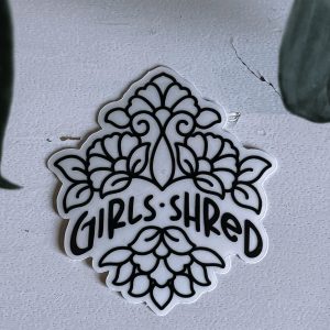 Girls Shred Sticker schwarz