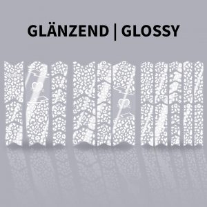 Rahmenschutzfolie XXL glossy Girls Shred white