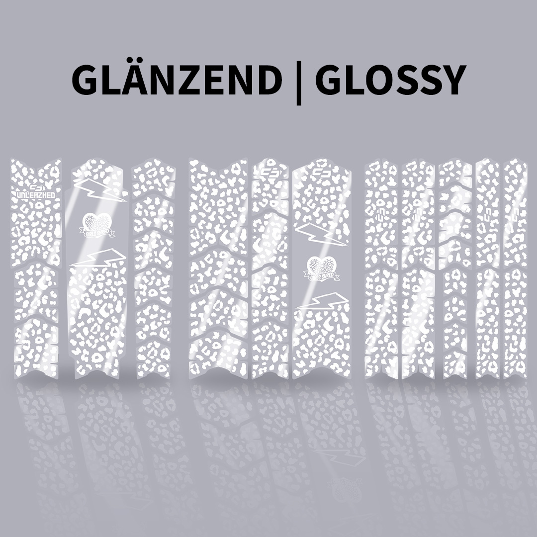 Rahmenschutzfolie XXL glossy Girls Shred white